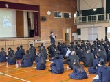 佐賀県立唐津商業高等学校での講演の様子