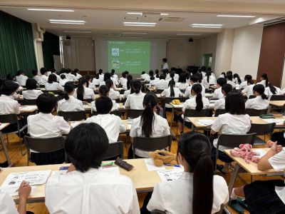 熊本県立球磨中央高等学校での講演の様子